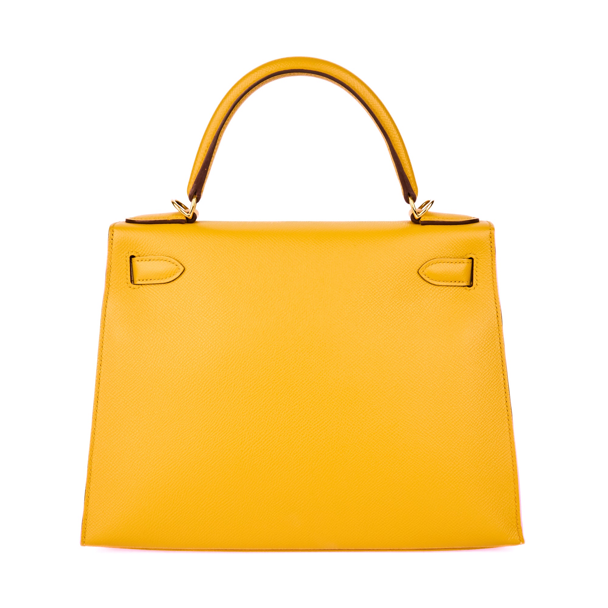 HERMES - Sac Kelly 28 cuir epsom Jaune Amber - Handbag