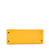 HERMES - Sac Kelly 28 cuir epsom Jaune Amber - Handbag