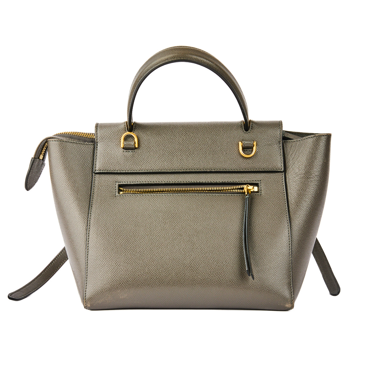 CELINE - Sac à main Belt cuir gris - Handbag