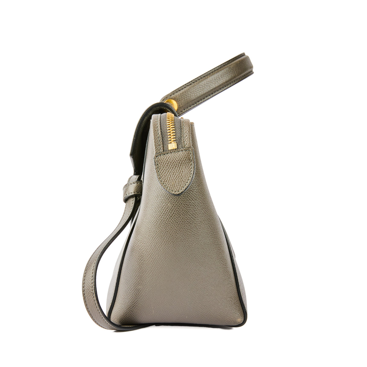 CELINE - Sac à main Belt cuir gris - Handbag