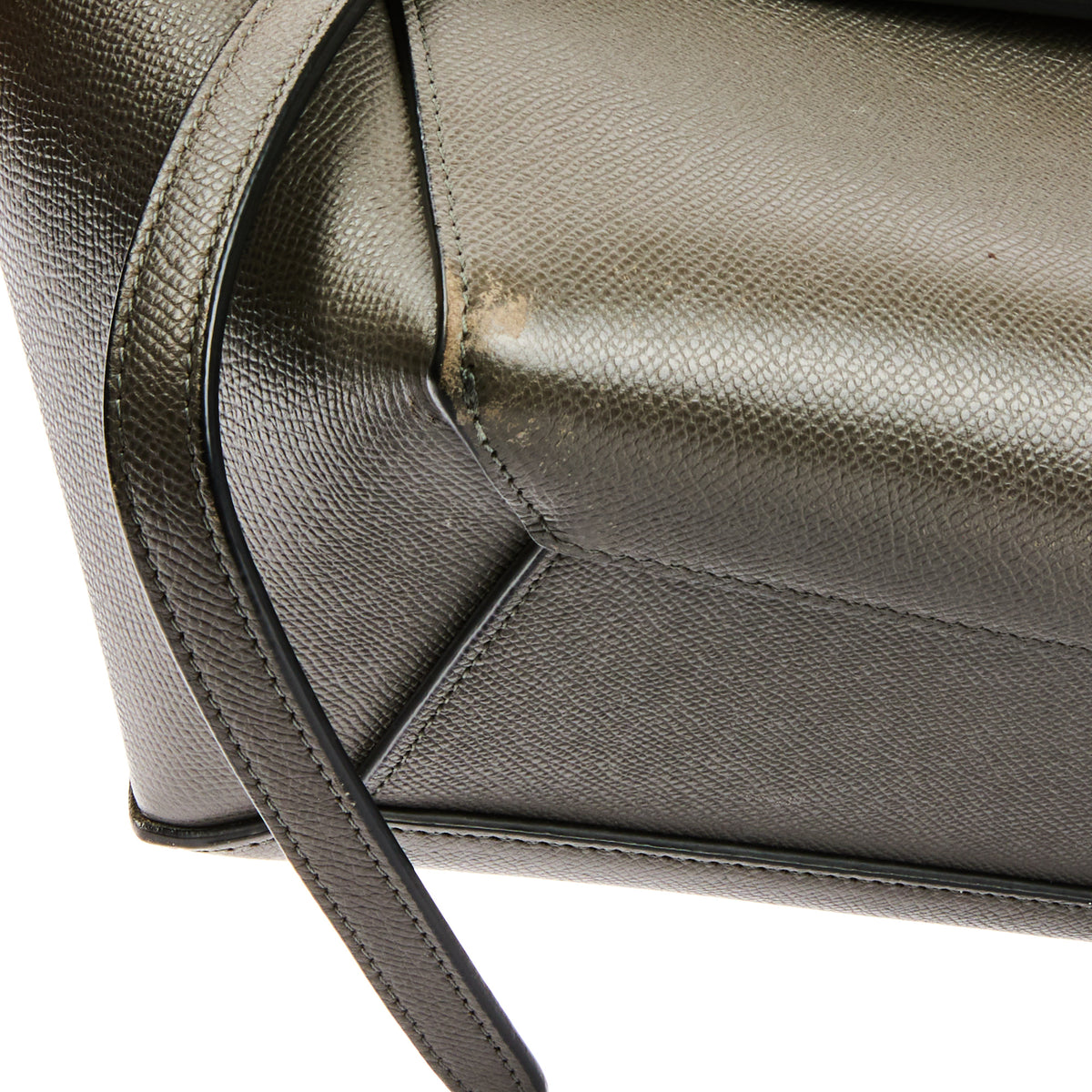 CELINE - Sac à main Belt cuir gris - Handbag