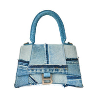BALENCIAGA - Sac à main petit Hourglass denim - Handbag