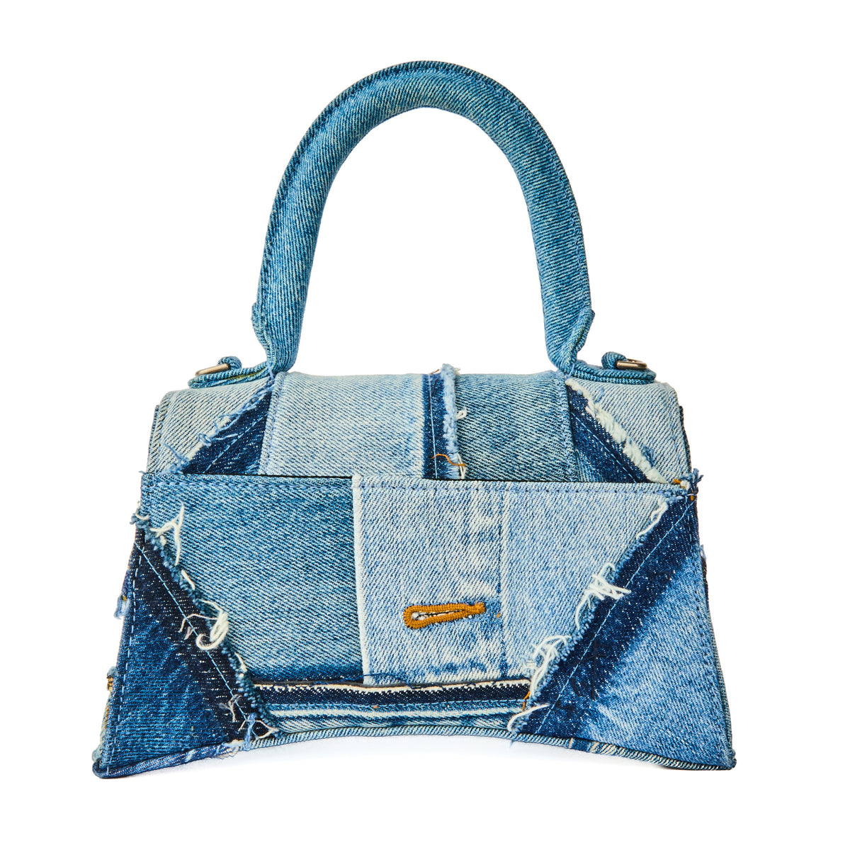 BALENCIAGA - Sac à main petit Hourglass denim - Handbag
