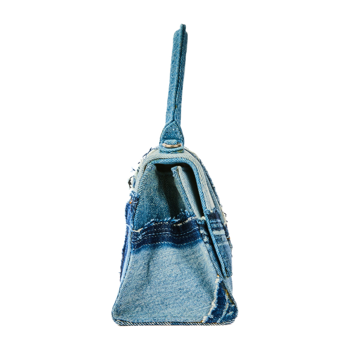 BALENCIAGA - Sac à main petit Hourglass denim - Handbag