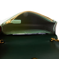 SAINT LAURENT - Sac bandoulière Mini Kate tassel cuir vert - Handbag