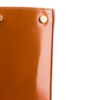 FERRAGAMO - Sac à main Top handle cuir vernis marron - Handbag