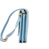 PRADA - Sac bandoulière wallet cuir Saffiano cuir bleu - Handbag