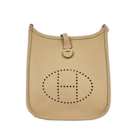 HERMES - Sac bandoulière Mini Evelyne cuir clémence Beige Marfa - Handbag