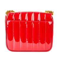 SAINT LAURENT - Sac bandoulière Vicky en cuir vernis rouge - Handbag