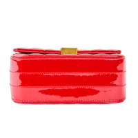 SAINT LAURENT - Sac bandoulière Vicky en cuir vernis rouge - Handbag