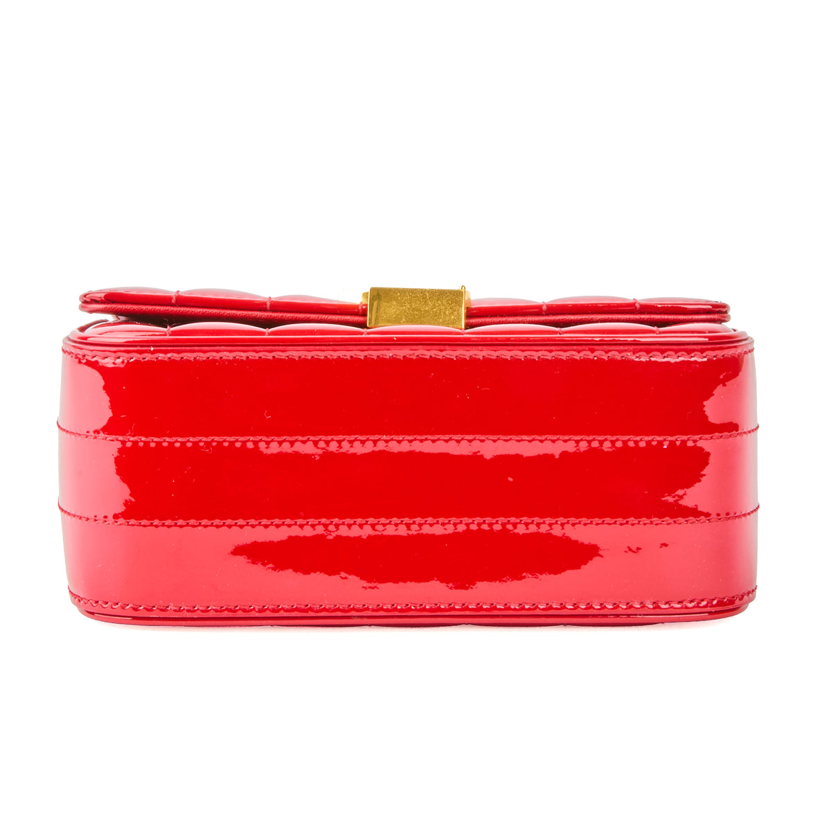 SAINT LAURENT - Sac bandoulière Vicky en cuir vernis rouge - Handbag
