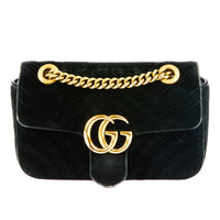 GUCCI - Sac Marmont petit format velours noir - Handbag