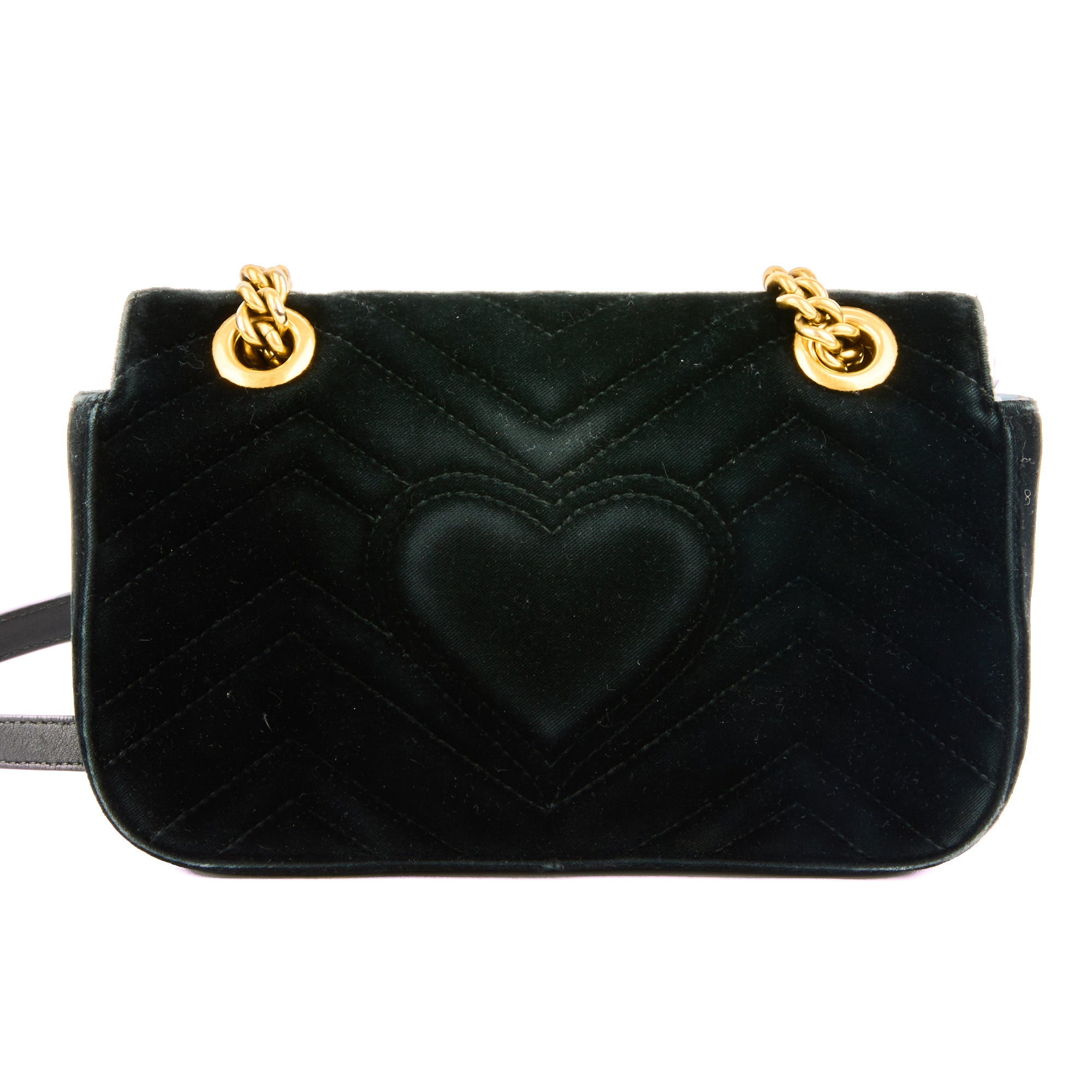 GUCCI - Sac Marmont petit format velours noir - Handbag