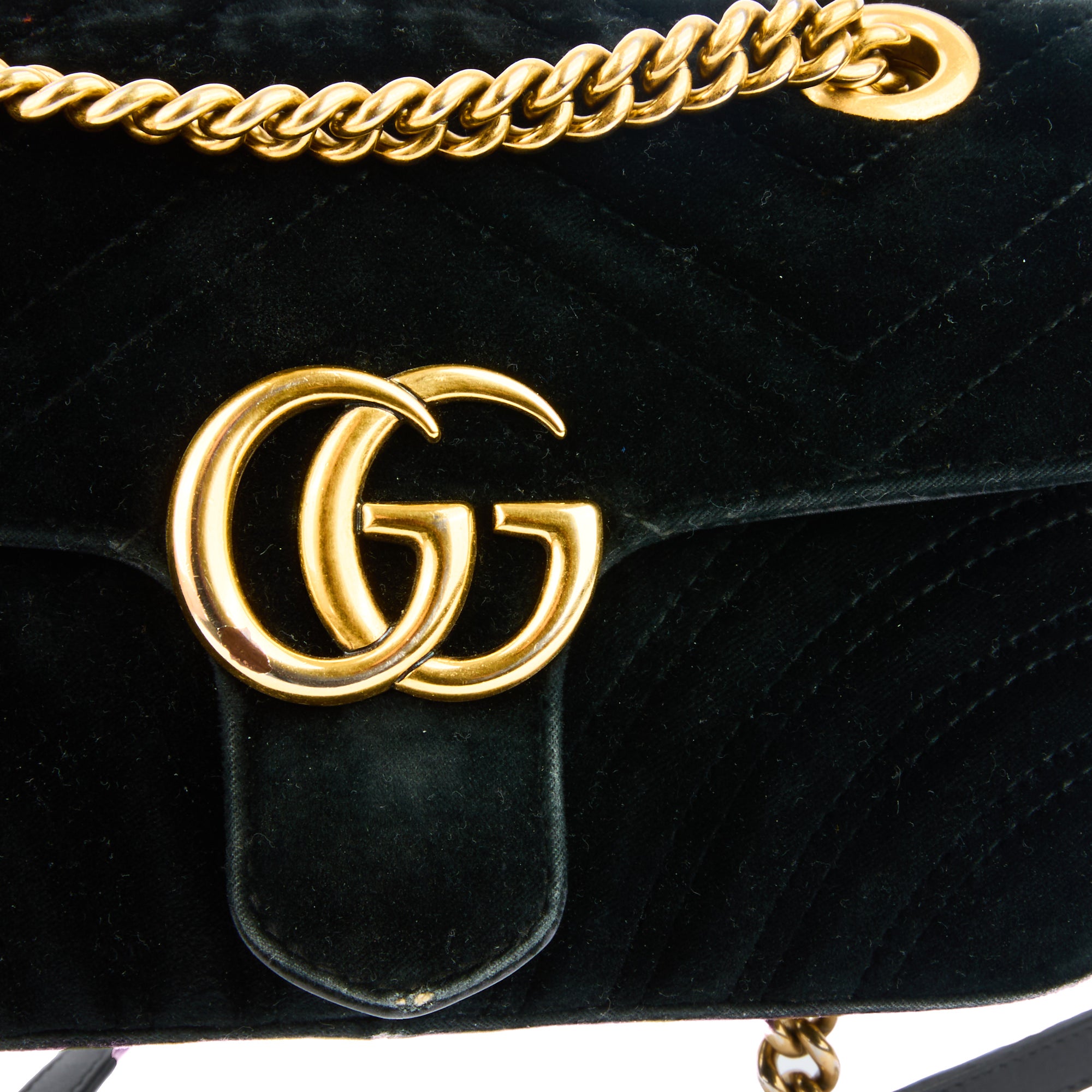 GUCCI - Sac Marmont petit format velours noir - Handbag