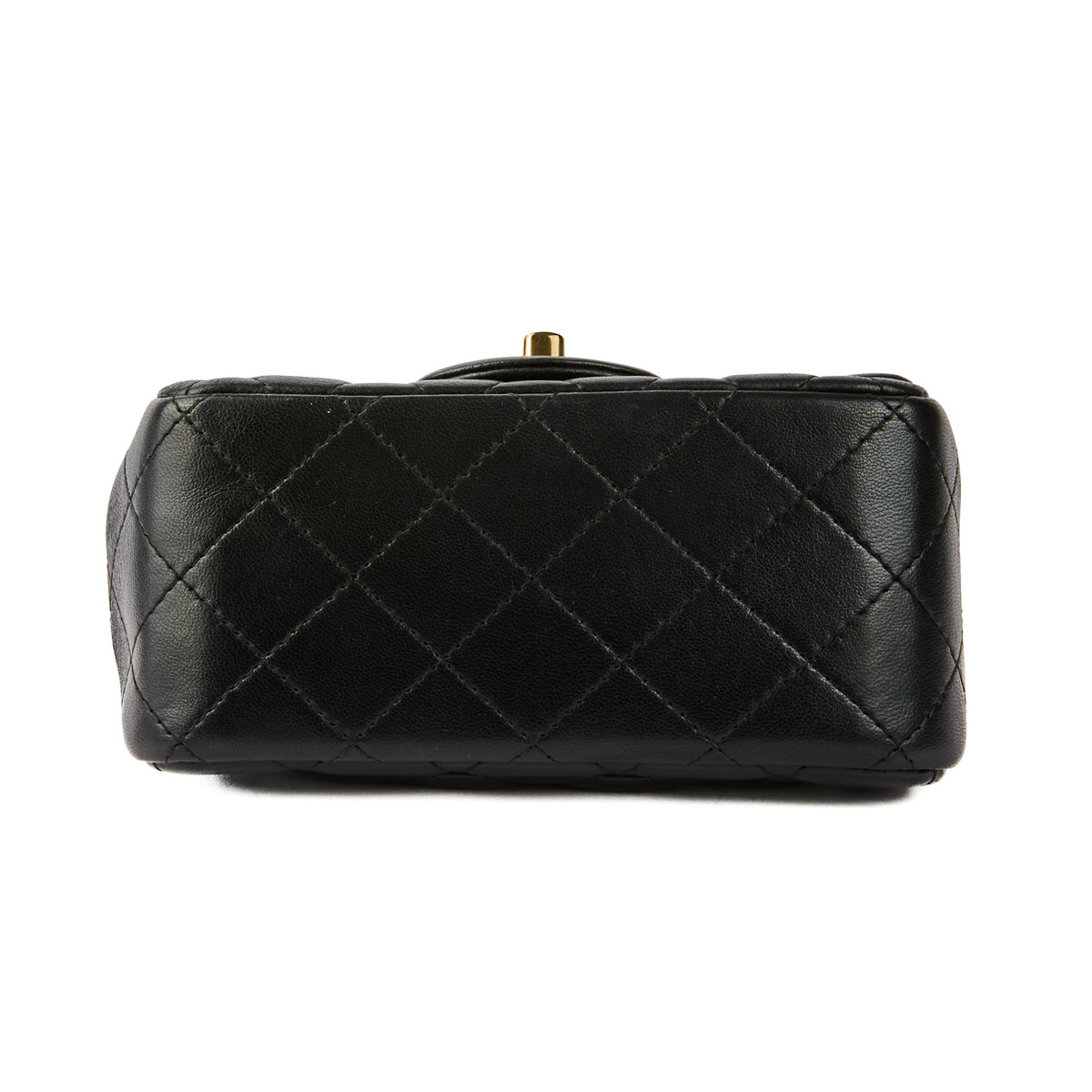 CHANEL - Sac bandoulière Mini Square Classique cuir noir - Handbag