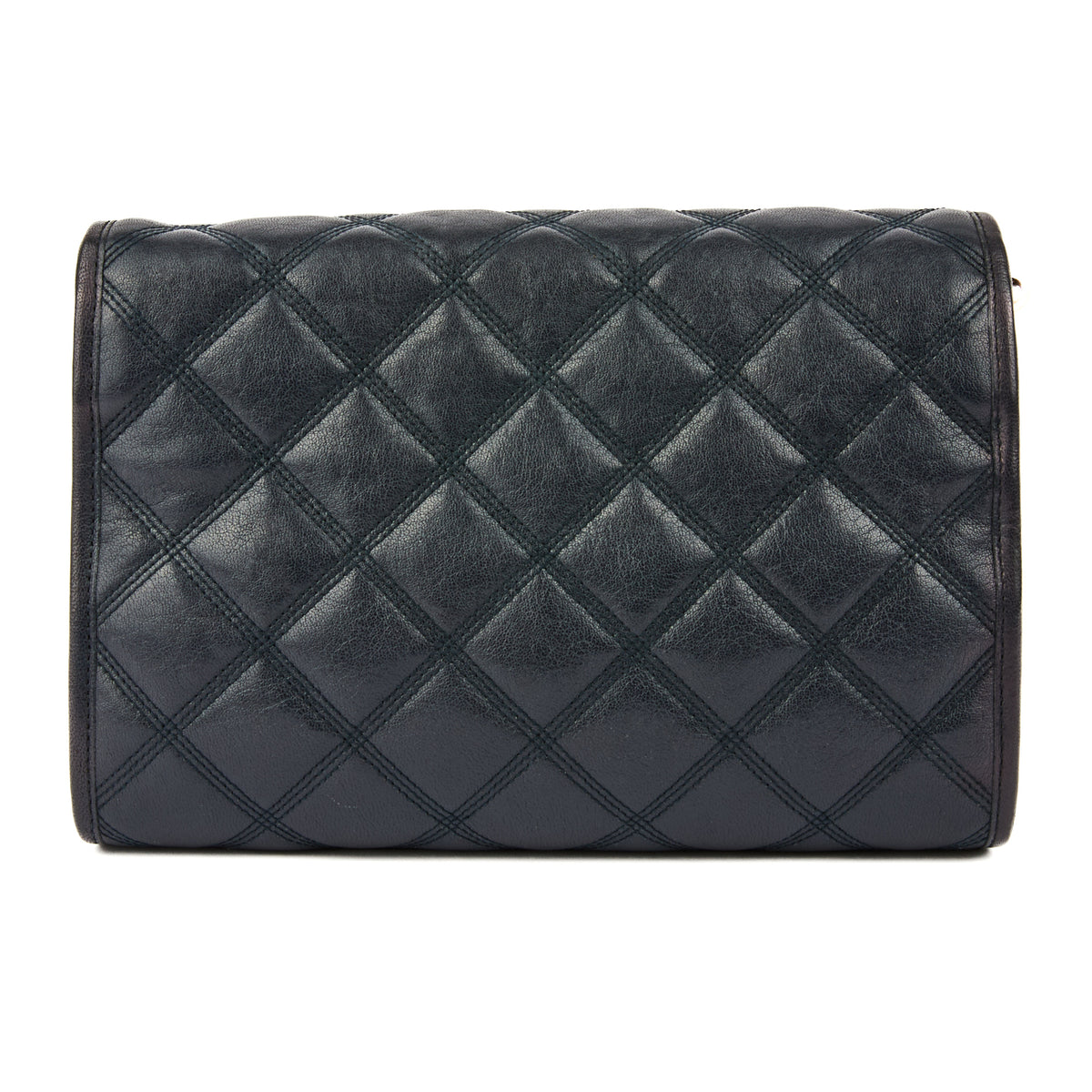 SAINT LAURENT - Sac bandoulière Becky cuir matelassé bleu - Handbag