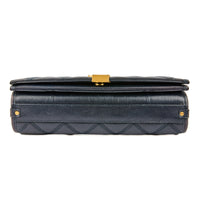 SAINT LAURENT - Sac bandoulière Becky cuir matelassé bleu - Handbag