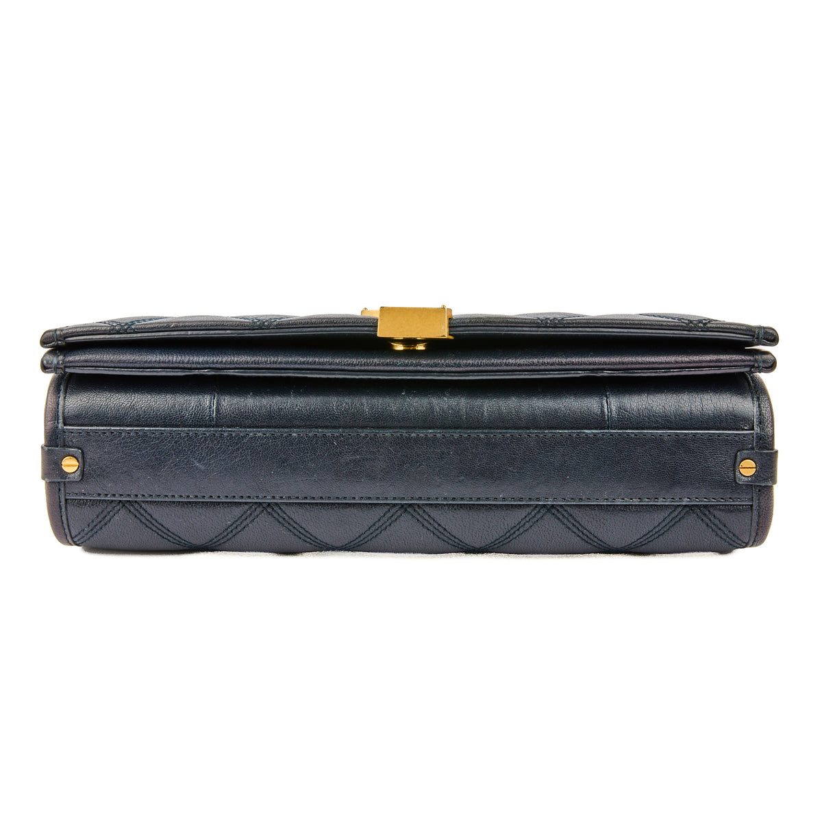 SAINT LAURENT - Sac bandoulière Becky cuir matelassé bleu - Handbag