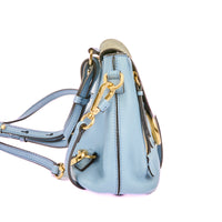 CHLOE - Sac à dos Faye cuir bleu - bakcpack