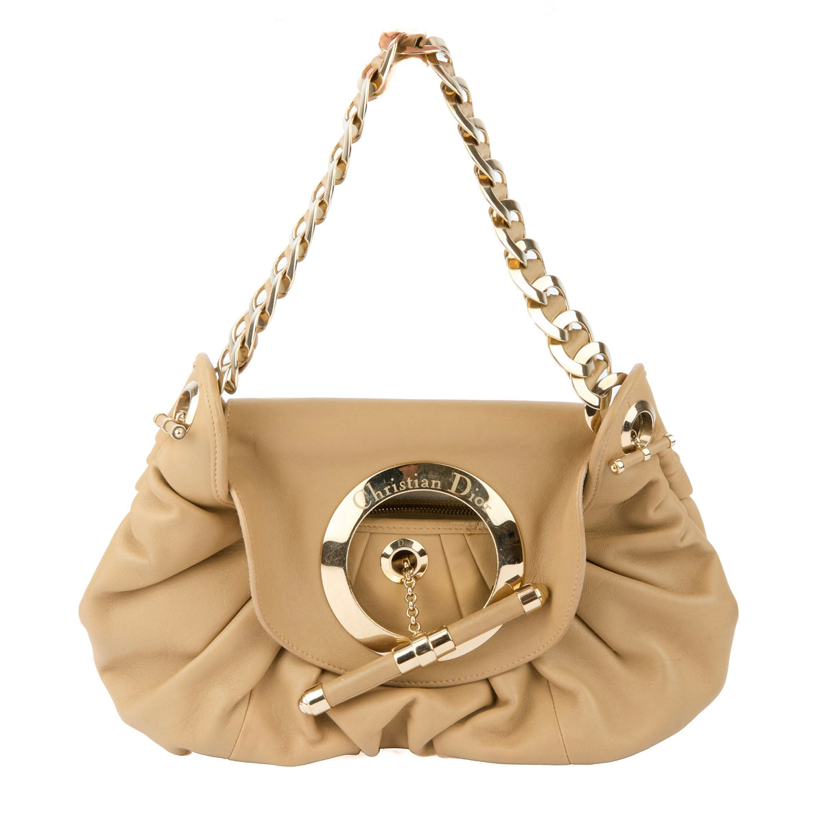 DIOR - Sac à main Jazz Club cuir beige - Handbag