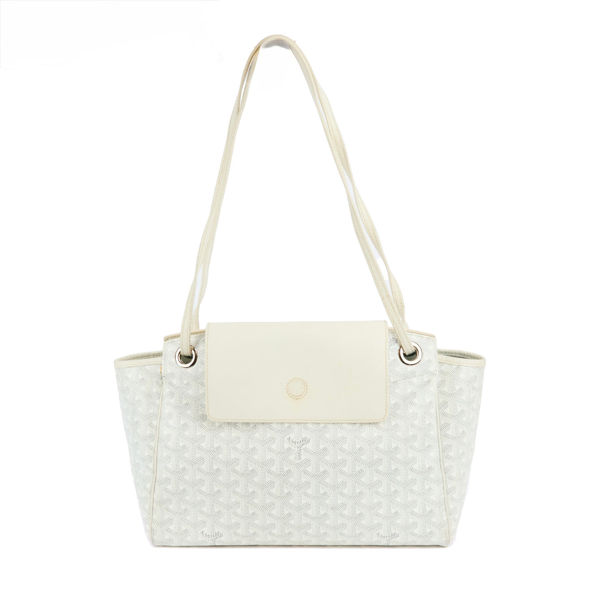 GOYARD - Sac cabas Rouette toile blanche - Handbag