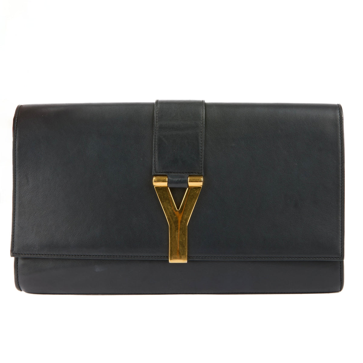 SAINT LAURENT - Pochette Chyc cuir noir - Handbag