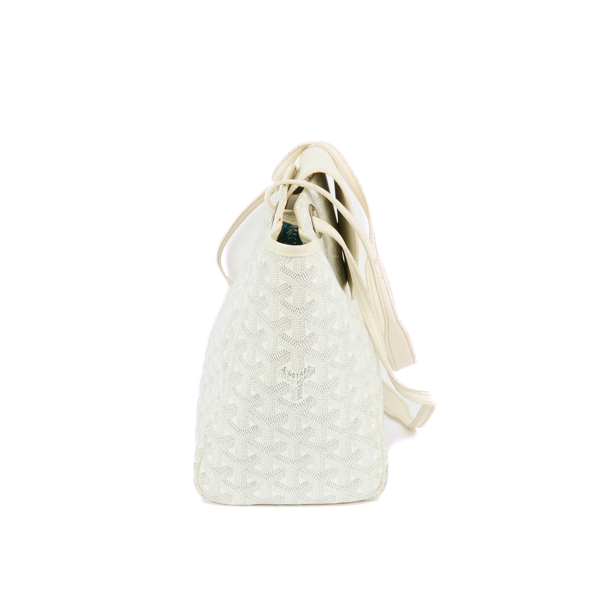 GOYARD - Sac cabas Rouette toile blanche - Handbag