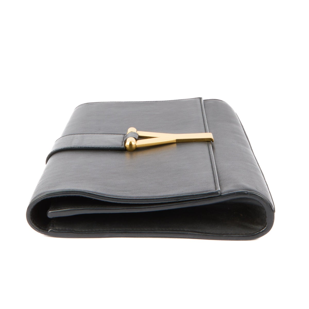 SAINT LAURENT - Pochette Chyc cuir noir - Handbag