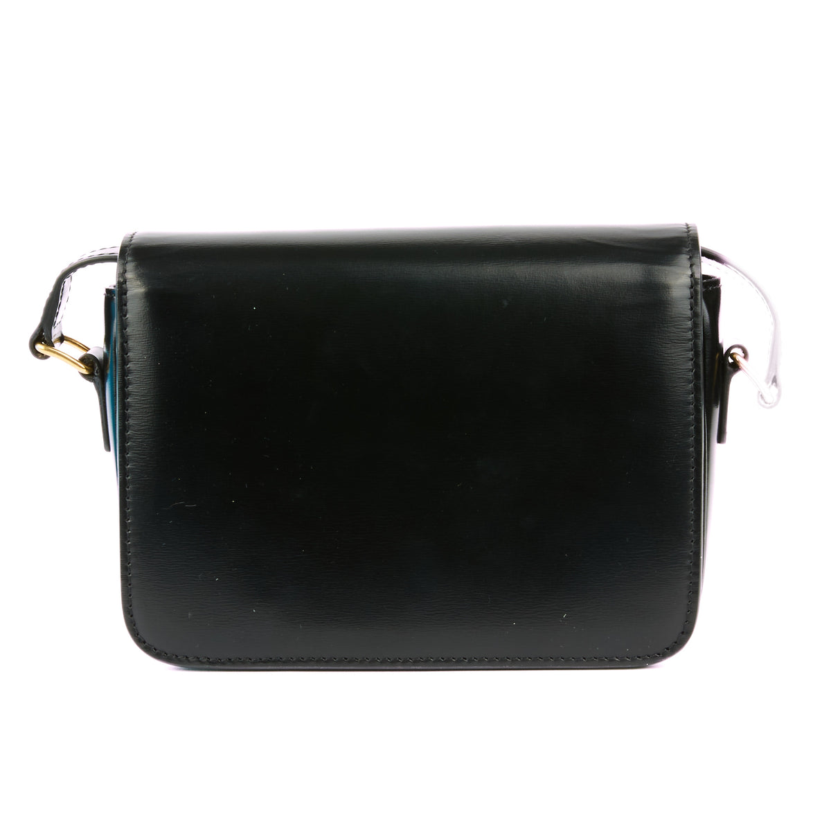 CELINE - Sac bandoulière Teen Triomphe cuir noir - Handbag
