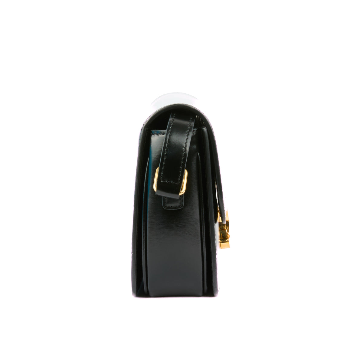 CELINE - Sac bandoulière Teen Triomphe cuir noir - Handbag