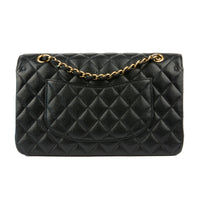 CHANEL - Sac Classique Double Flap Timeless cuir caviar noir - Handbag