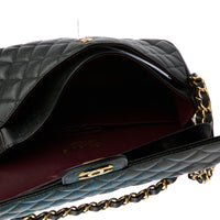 CHANEL - Sac Classique Double Flap Timeless cuir caviar noir - Handbag