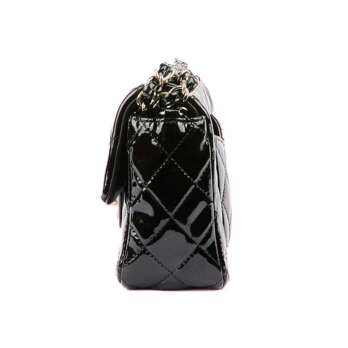 CHANEL - Sac bandoulière Mini Timeless Classique cuir vernis noir - Handbag