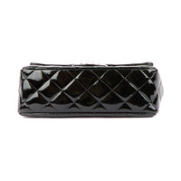 CHANEL - Sac bandoulière Mini Timeless Classique cuir vernis noir - Handbag