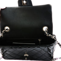 CHANEL - Sac bandoulière Mini Timeless Classique cuir vernis noir - Handbag