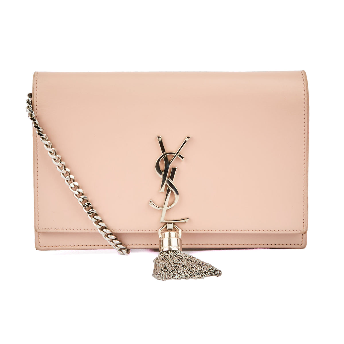 SAINT LAURENT - Sac bandoulière Mini Kate Tassel cuir rose - Handbag