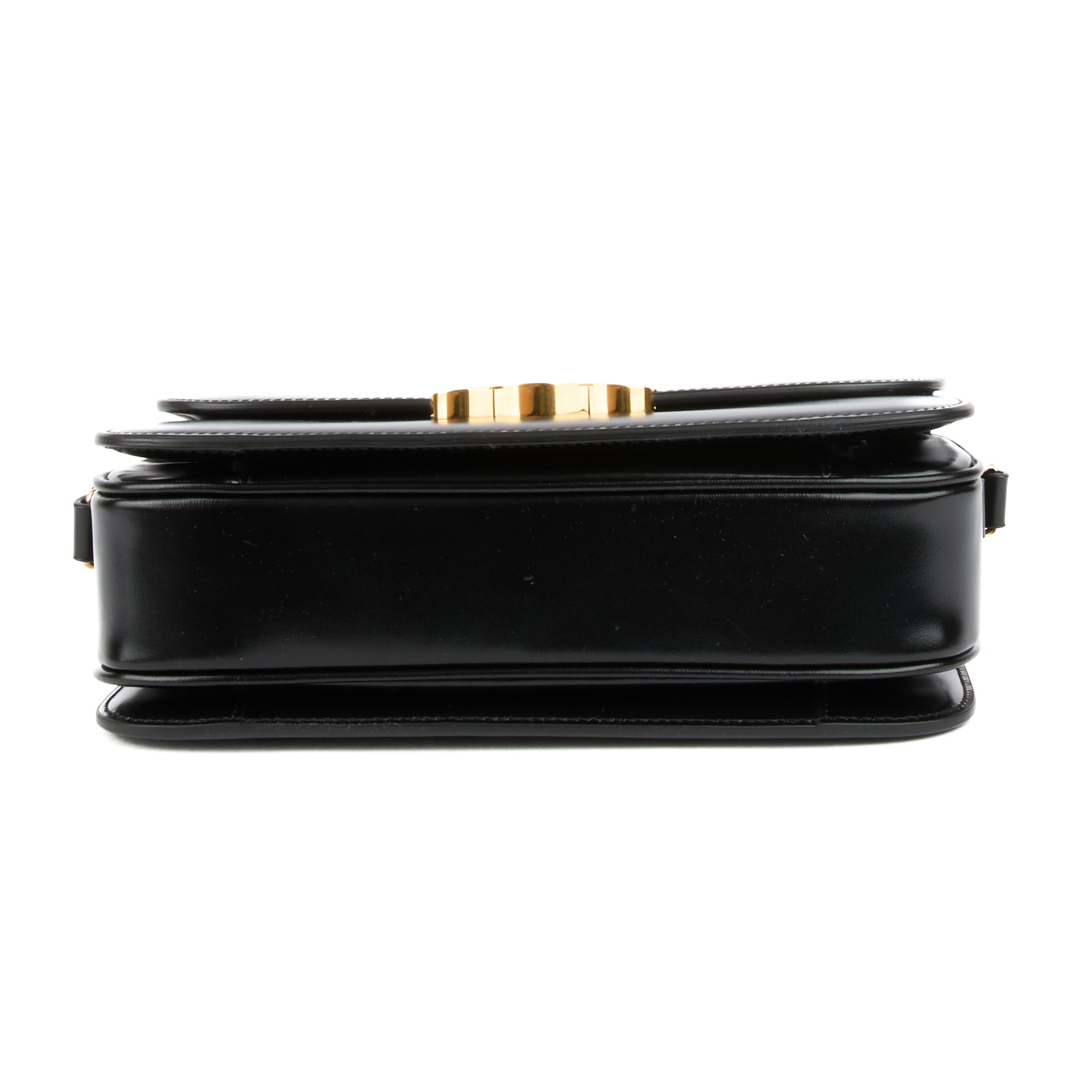 CELINE - Sac bandoulière Triomphe Classique Medium cuir noir - Handbag
