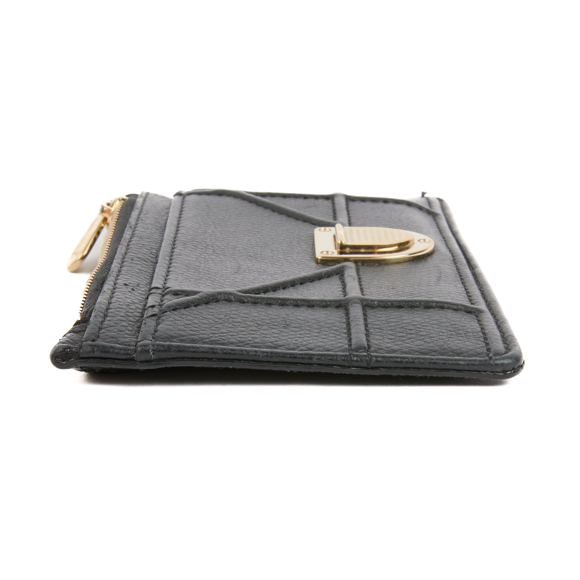 DIOR - Porte cartes Diorama cuir noir - Wallet card holder