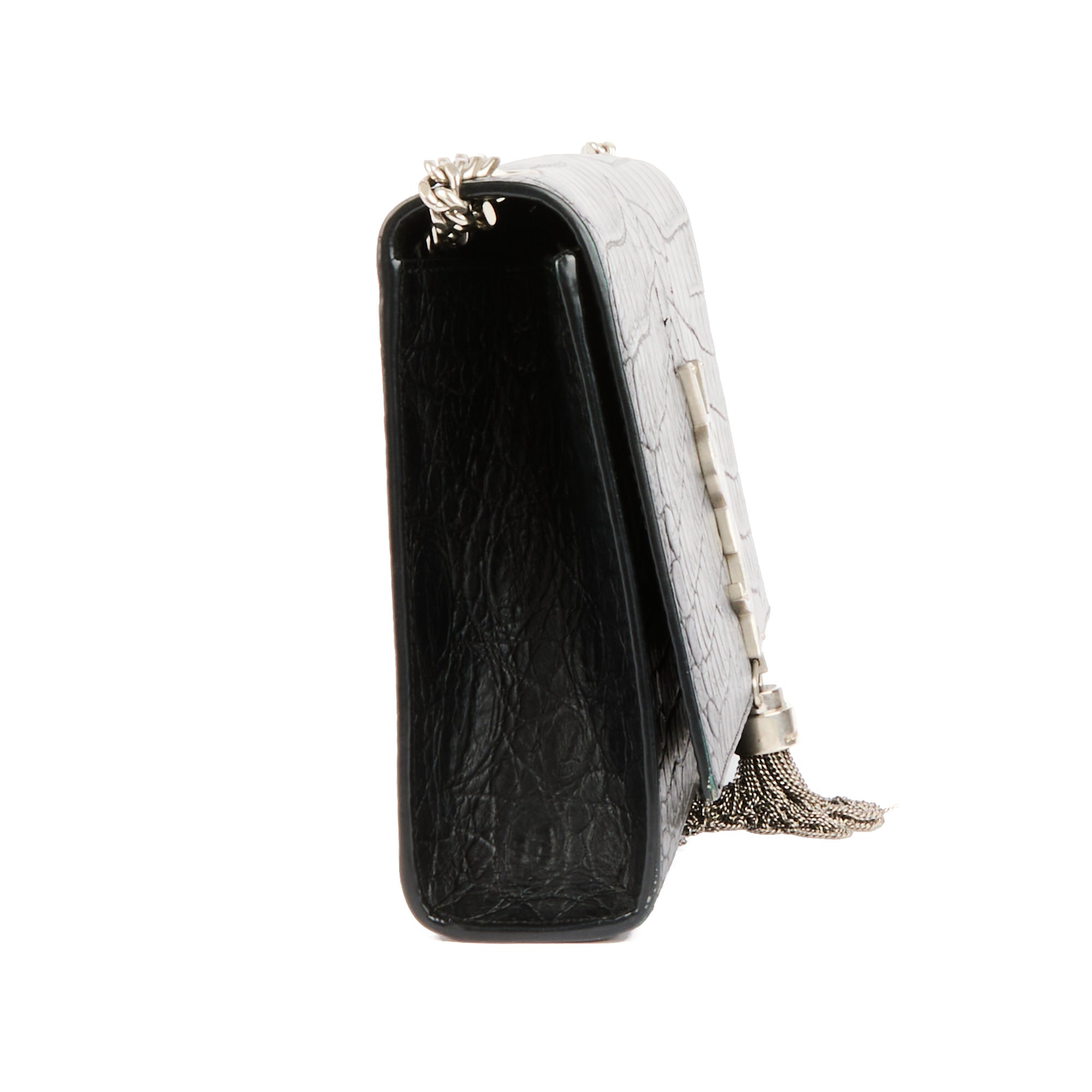 SAINT LAURENT - Sac bandoulière Kate Tassel cuir ambossé noir - Handbag
