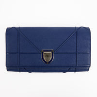 DIOR - Sac bandoulière Wallet on chain Diorama cuir bleu marine - Hand Bag