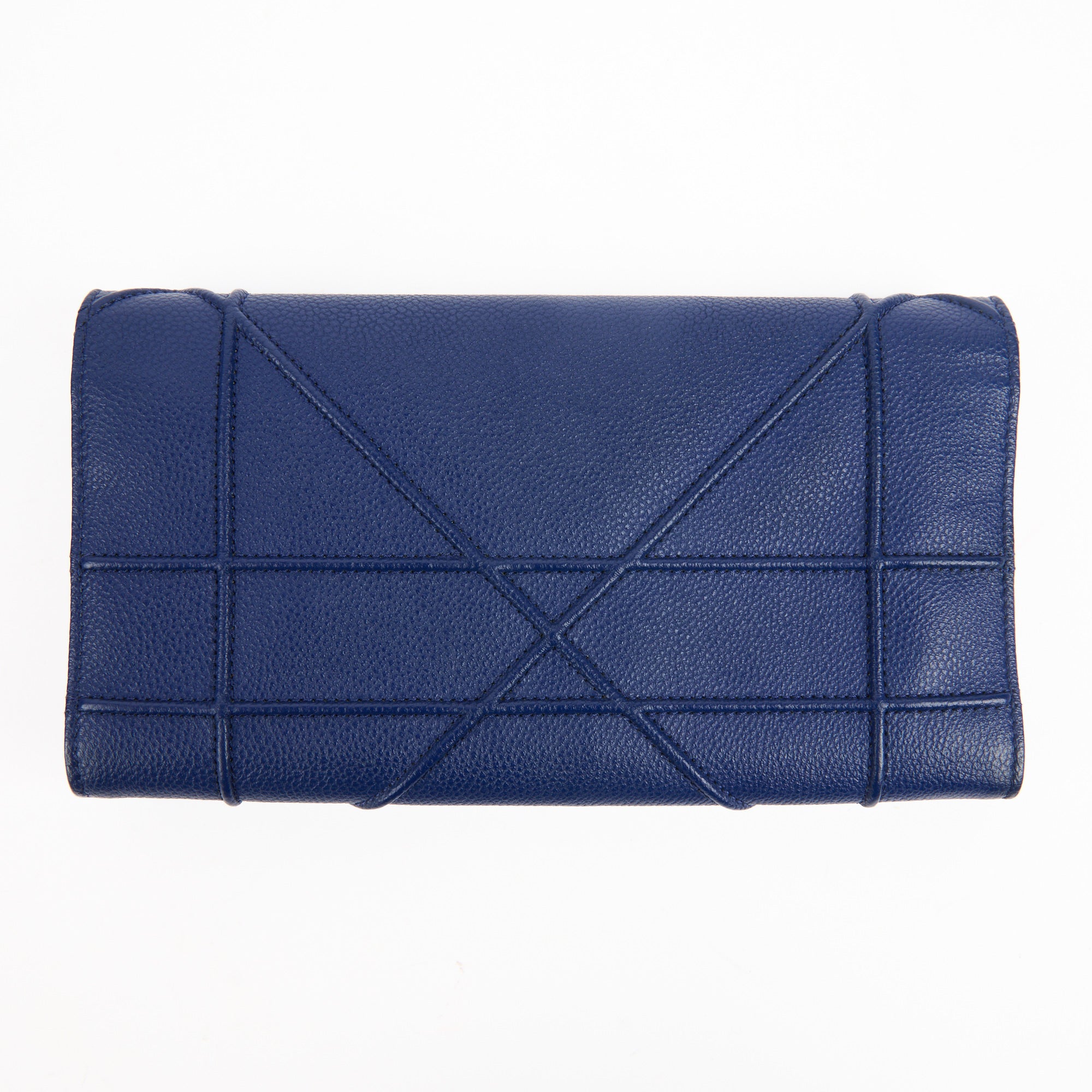 DIOR - Sac bandoulière Wallet on chain Diorama cuir bleu marine - Hand Bag