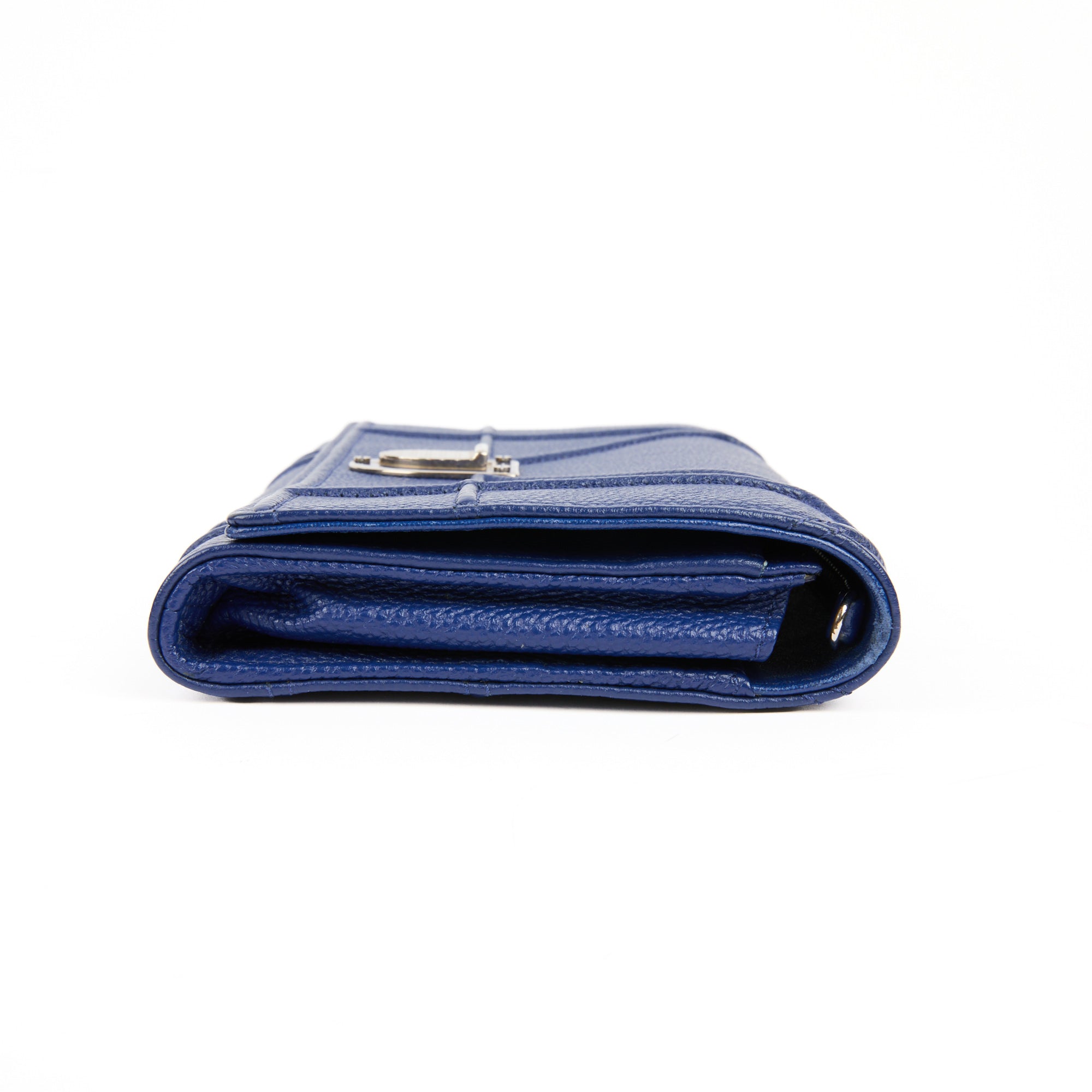 DIOR - Sac bandoulière Wallet on chain Diorama cuir bleu marine - Hand Bag