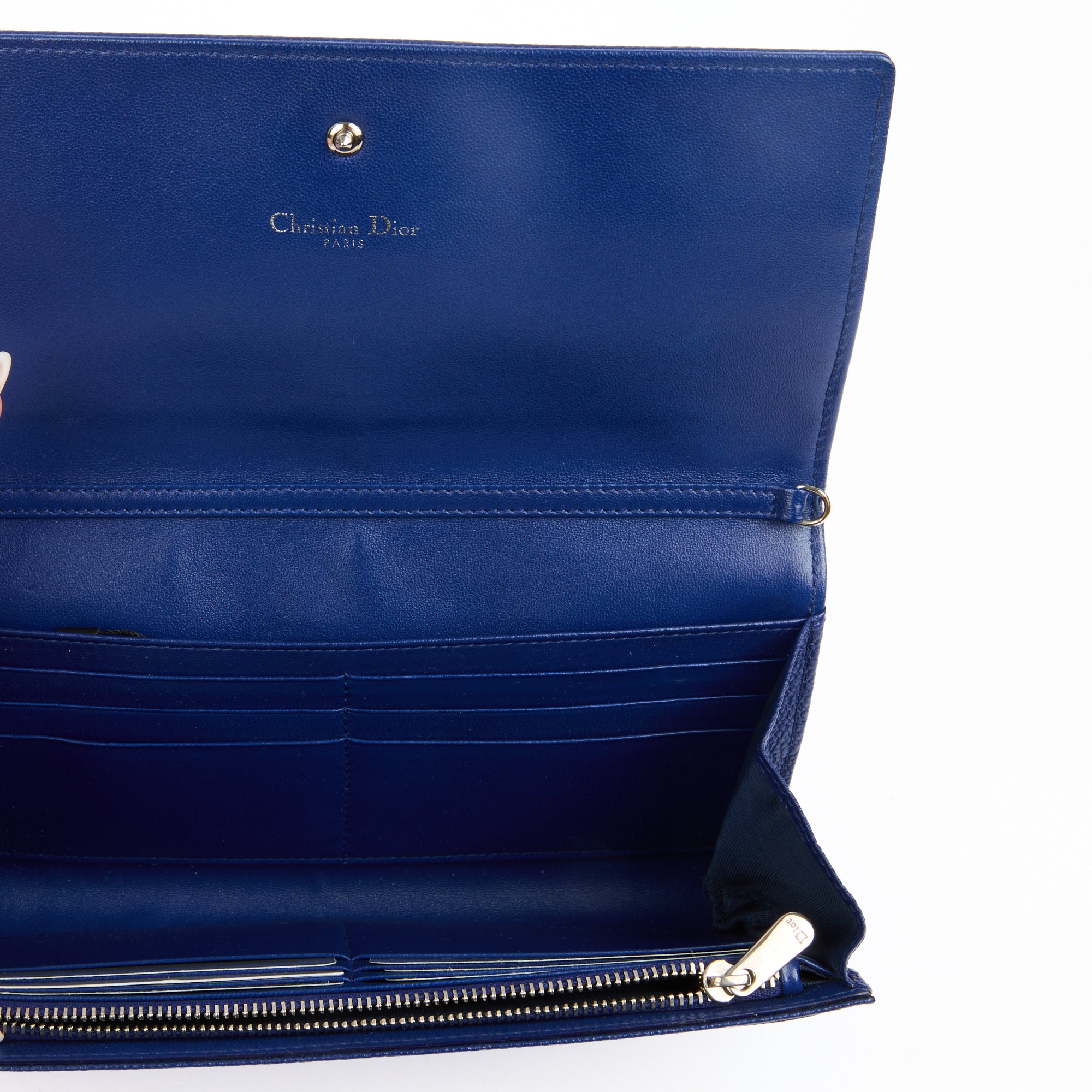 DIOR - Sac bandoulière Wallet on chain Diorama cuir bleu marine - Hand Bag