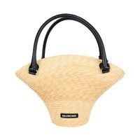BALENCIAGA - Sac bandoulière Cabas Beach Tote raphia - Handbag