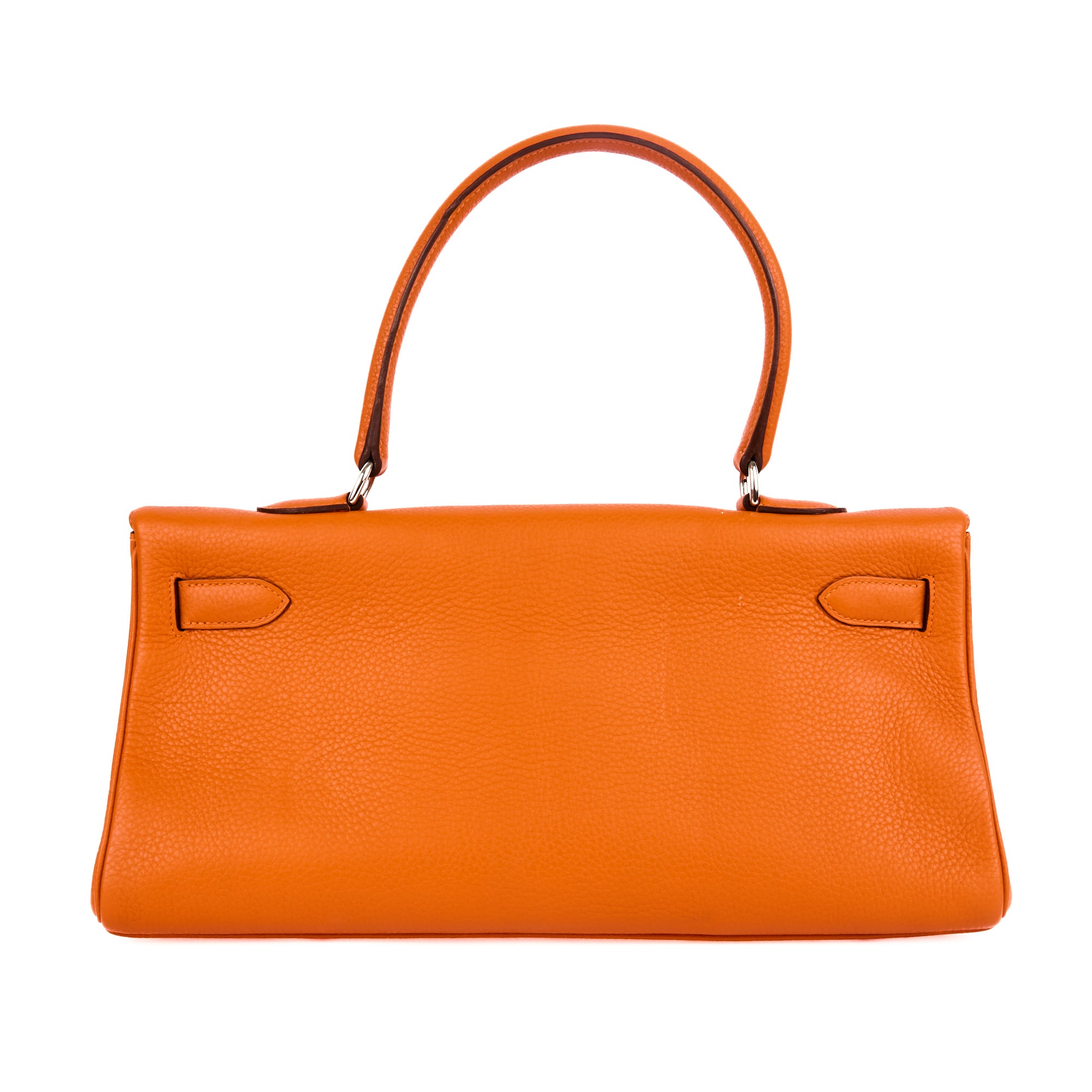 HERMES - Sac à main Kelly Shoulder 42 cuir Taurillon Clémence orange - Handbag