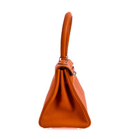 HERMES - Sac à main Kelly Shoulder 42 cuir Taurillon Clémence orange - Handbag