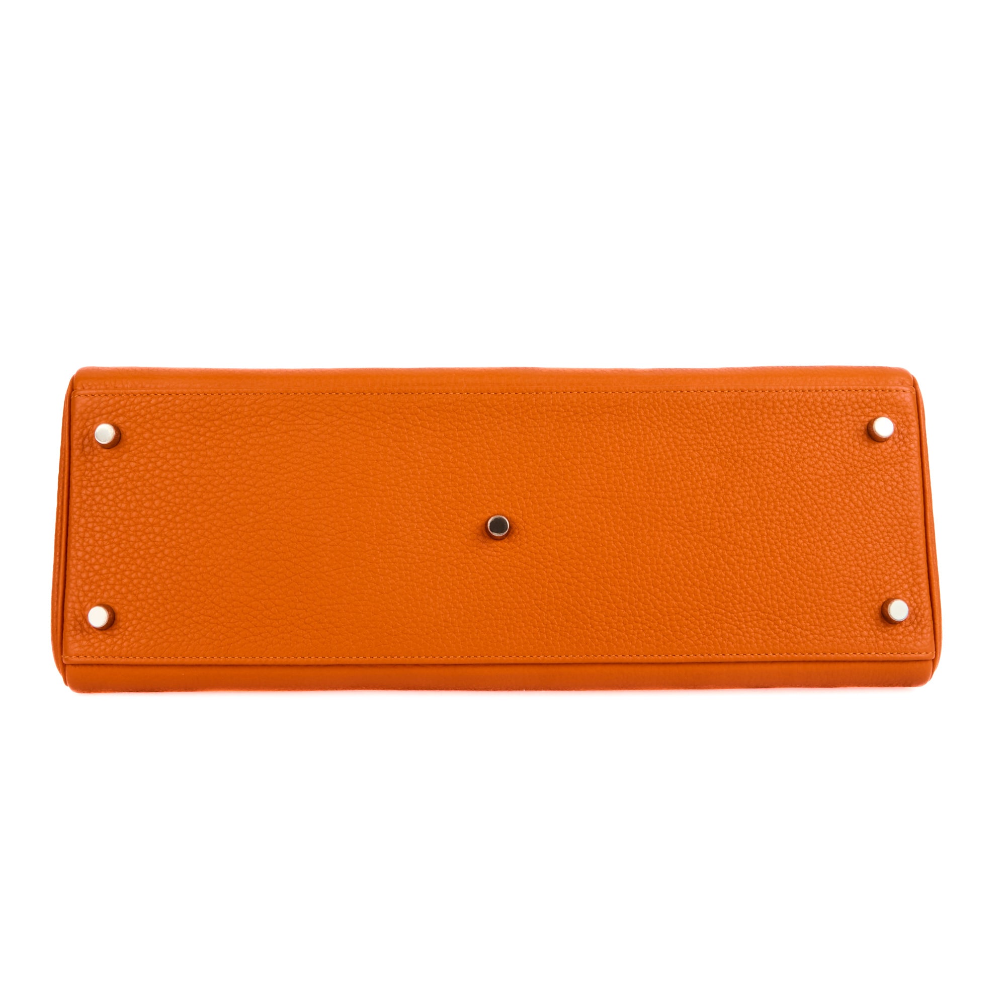 HERMES - Sac à main Kelly Shoulder 42 cuir Taurillon Clémence orange - Handbag
