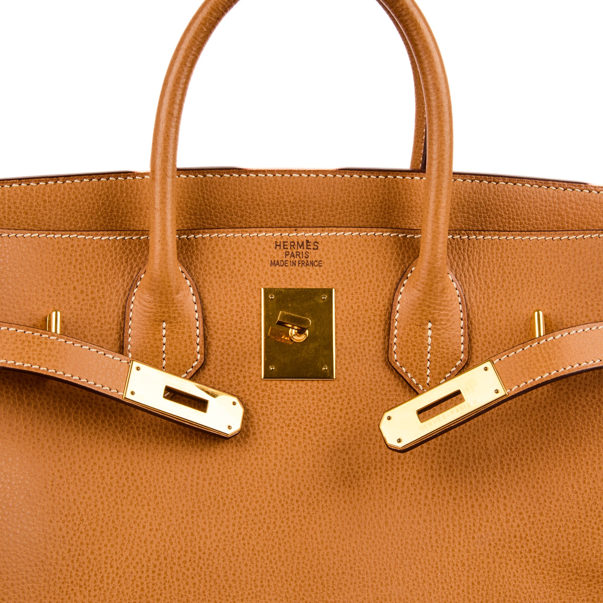 HERMES - Sac à main HAC Haut à Courroies 32 cuir Gold - Handbag