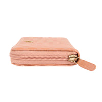 CHANEL - Portefeuille Zip logo CC cuir rose - Handbag