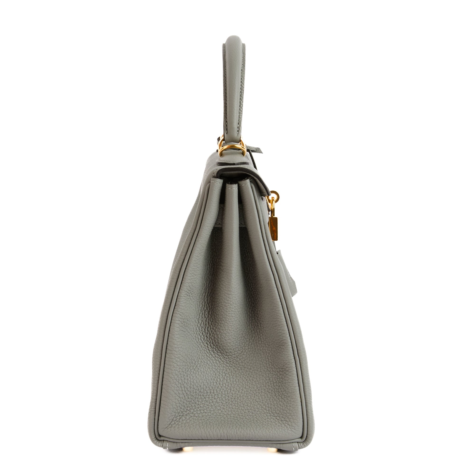 HERMES - Sac à main Kelly II 28 cuir veau Evercolor Gris Mouette - Handbag